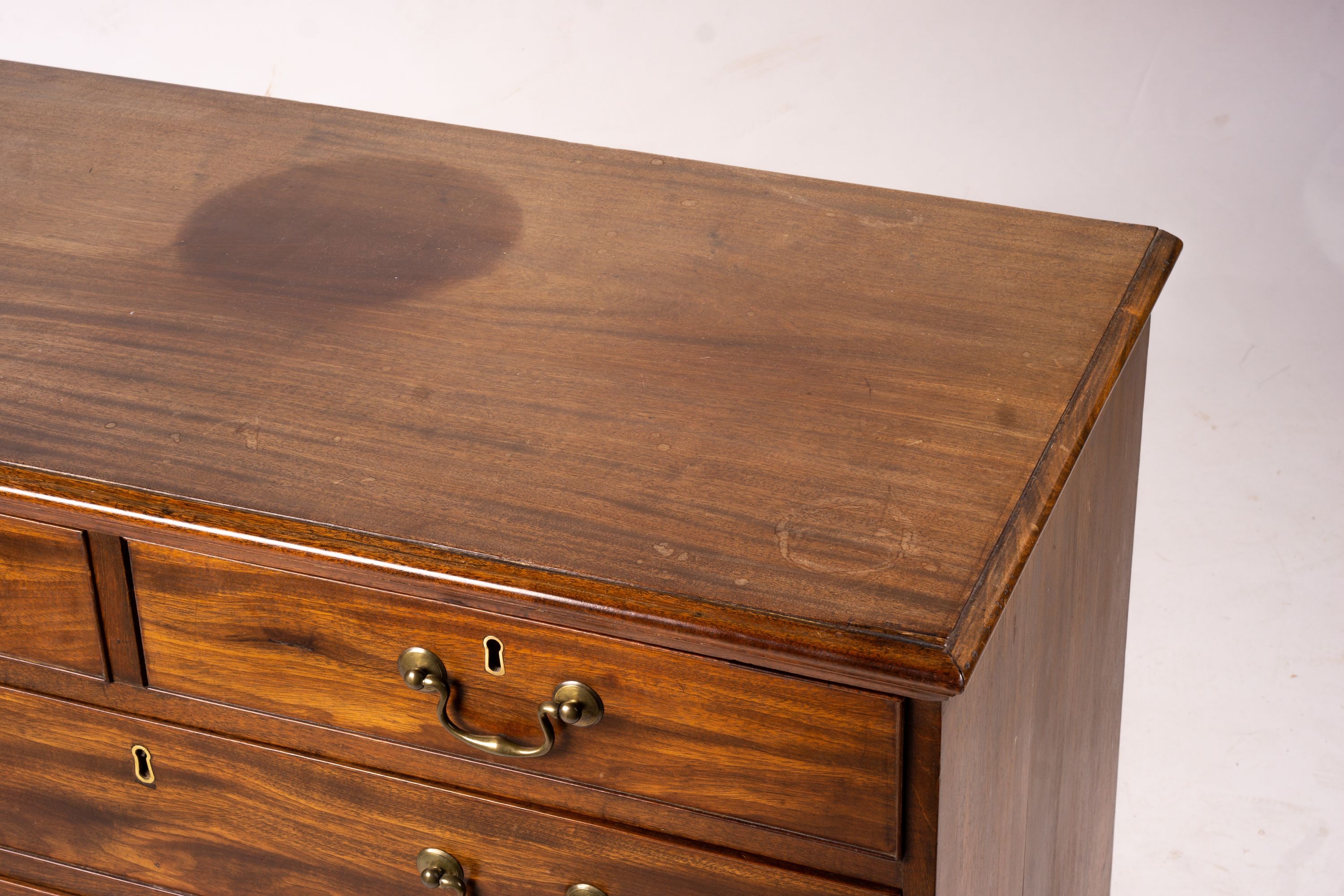 A George III style mahogany chest, width 94cm, depth 47cm, height 81cm